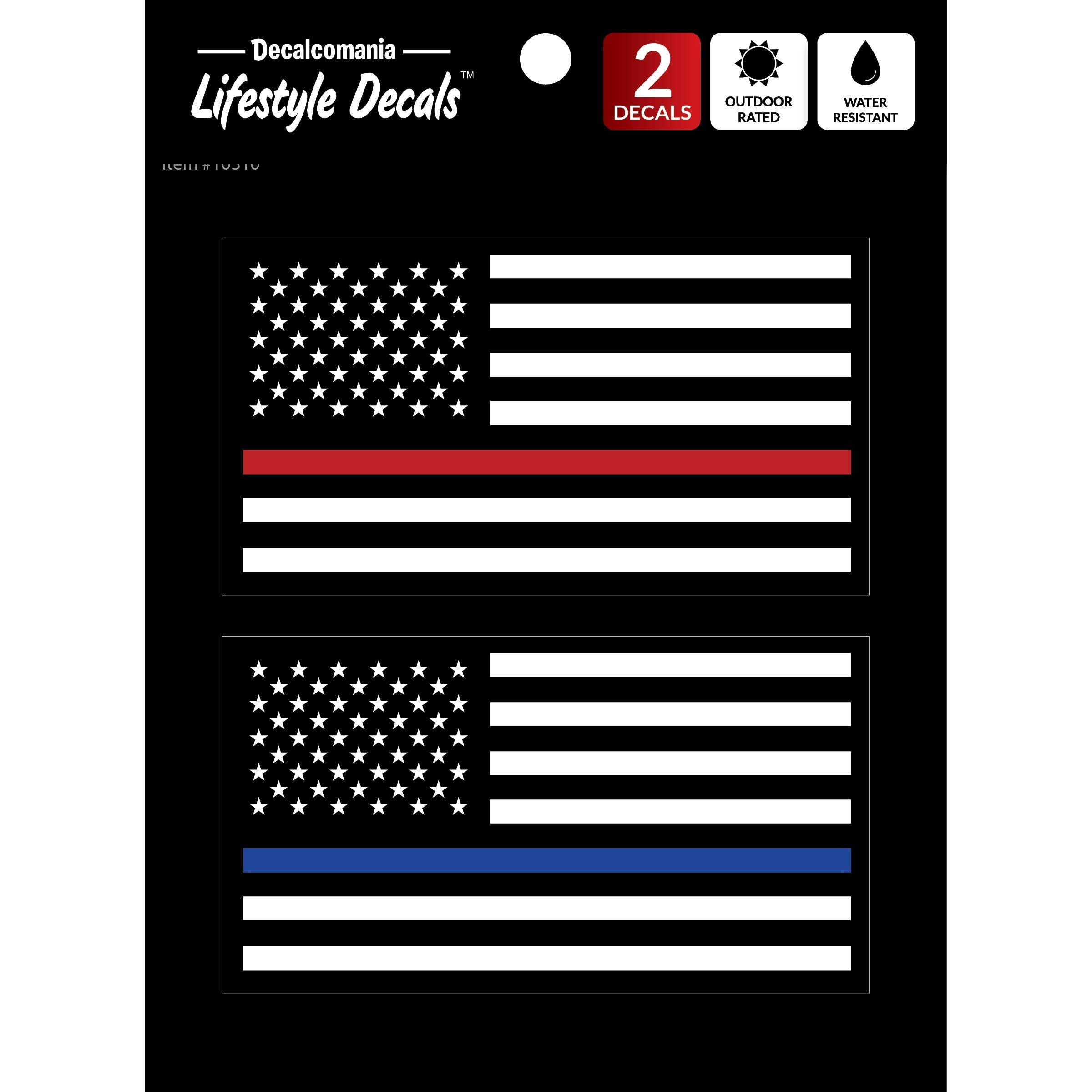 Red/Blue Thin Line Flags Car Sticker Decal – Responder Supply